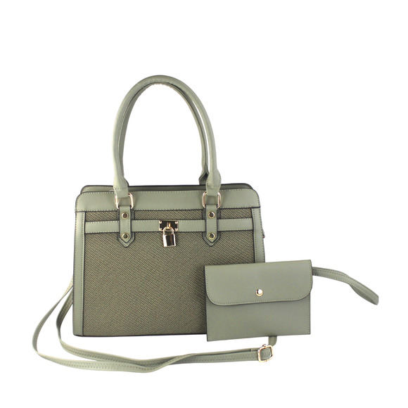 AR New York Satchel 2in1 Handbag Women Brown PU Structured Shoulder Bag NWT - Picture 10 of 16